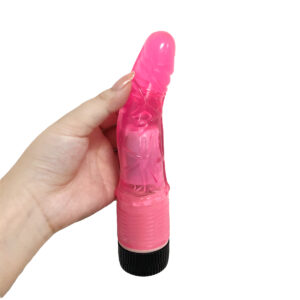 Yiwu Love 21 Cm. Ultra Lüx Doku G-Noktası Titreşimli Pembe Jel Vibratör
