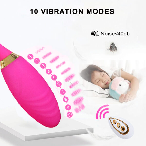 Yiwu Love 17 Cm. - USB Şarjlı - 10 Farklı Titreşim Modlu - Uzaktan Kumandalı - Klitoris Uyarıcılı - Teknolojik Vibratör - Görsel 2