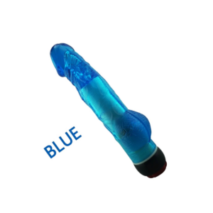 Yiwu Love 21.5 Cm. Ultra Lüx Doku Testisli Titreşimli Mavi Jel Vibratör