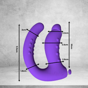 Dr.Love USB Şarjlı Anal & Vajinal Ultra Lüx Çatal Vibratör - ''Retardex Genital Bölge Koku Giderici Hediyeli''