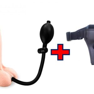Şişebilen Vantuzlu Tam Realistik Belden Bağlamalı Kemerli Dildo ''Retardex Genital Bölge Koku Giderici Hediyeli''