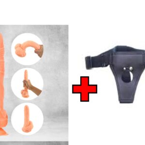 Dr.Love Anal & Vajinal Realistik Penis - Belden Bağlamalı Kemerli
