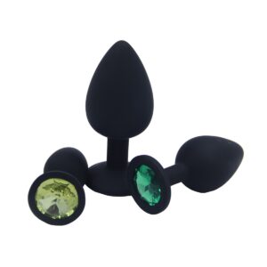 Su Geçirmez Silikon Anal Plug (Siyah)