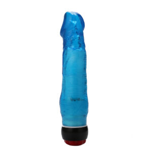 Yiwu Love 21 Cm. Ultra Lüx Doku Titreşimli Mavi Jel Vibratör