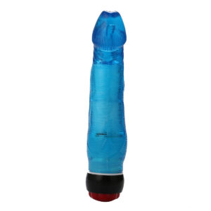 Yiwu Love 21 Cm. Ultra Lüx Doku Titreşimli Mavi Jel Vibratör