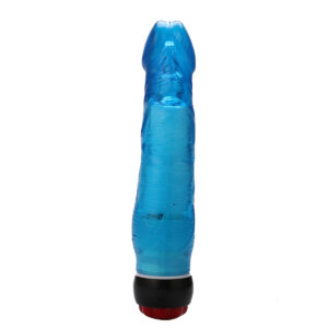 Yiwu Love 21 Cm. Ultra Lüx Doku Titreşimli Mavi Jel Vibratör