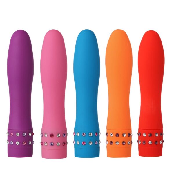 Diamond Princess Mücevher Taşlı 4'' Vibratör (Kırmızı) - Görsel 2