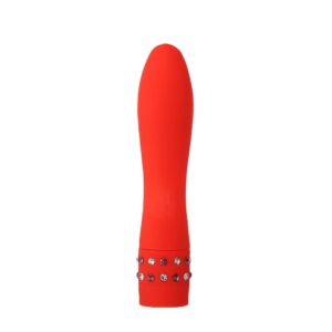 Diamond Princess Mücevher Taşlı 4'' Vibratör (Kırmızı)