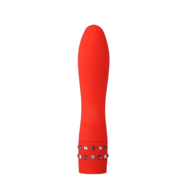 Diamond Princess Mücevher Taşlı 4'' Vibratör (Kırmızı)