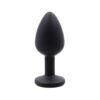 Su Geçirmez Silikon Anal Plug (Siyah)