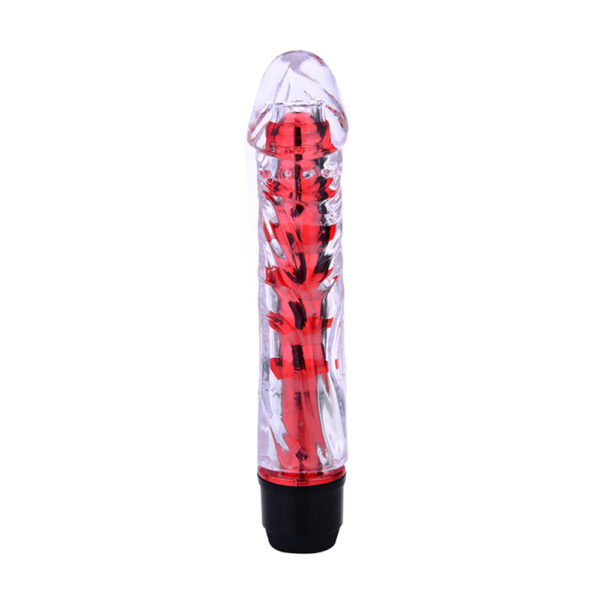 Renkli Fantazi Jelly Vibratör (Kırmızı)
