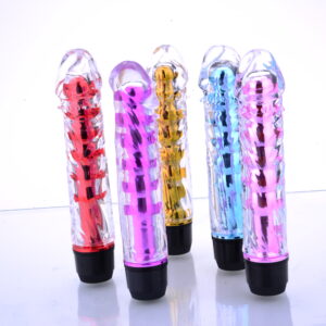 Renkli Fantazi Jelly Vibratör (Kırmızı)