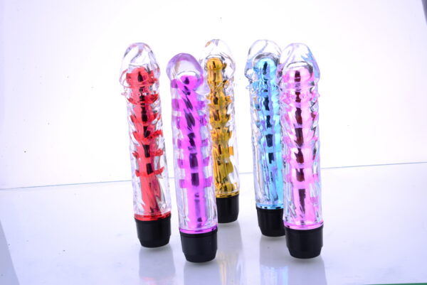 Renkli Fantazi Jelly Vibratör (Sarı) - Görsel 3
