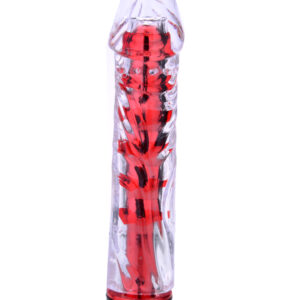 Renkli Fantazi Jelly Vibratör (Kırmızı)