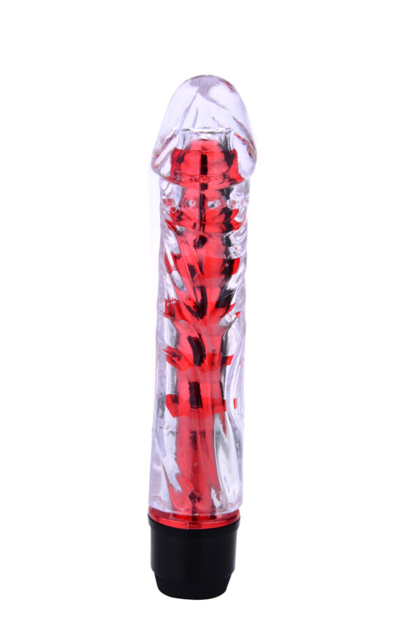 Renkli Fantazi Jelly Vibratör (Kırmızı) - Görsel 3