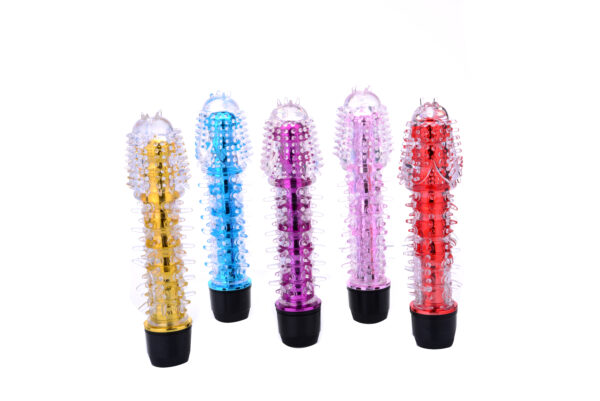 Renkli Fantazi Jelly Vibratör Tırtıklı (Sarı) - Görsel 5