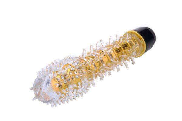 Renkli Fantazi Jelly Vibratör Tırtıklı (Sarı) - Görsel 2