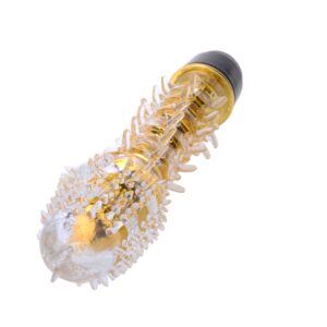 Renkli Fantazi Jelly Vibratör Tırtıklı (Sarı)