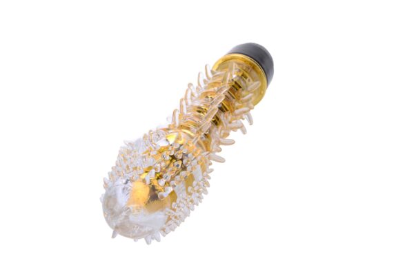 Renkli Fantazi Jelly Vibratör Tırtıklı (Sarı) - Görsel 3