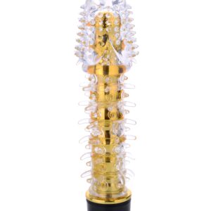 Renkli Fantazi Jelly Vibratör Tırtıklı (Sarı)