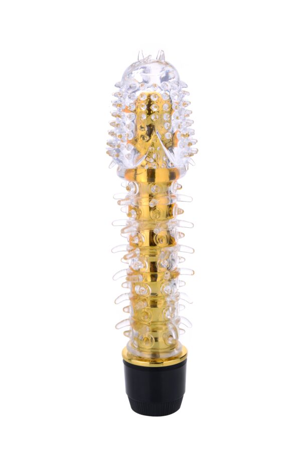 Renkli Fantazi Jelly Vibratör Tırtıklı (Sarı)