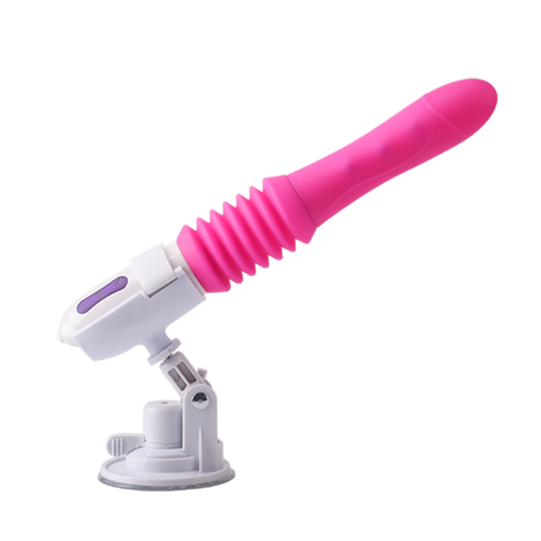 USB Şarjlı - 10 Farklı Titreşim Modlu İleri-Geri Kendinden Hareketli - Her Türlü Yüzeye Monte Edilebilen Ultra Lüx Doku Teleskobik Vibratör (Pembe) ''Retardex Genital Bölge Koku Giderici Hediyeli''