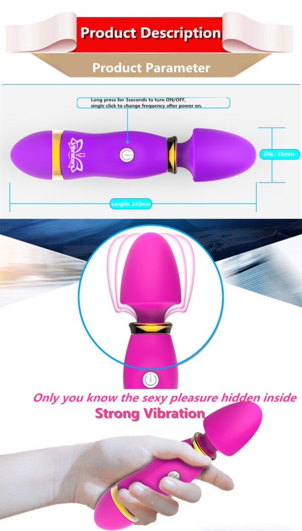 Premium Sex Toys - Kadınlar İçin Kişisel Klitoris Masaj Vibratörü (Pembe) - Görsel 5