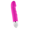 Renkli G-Spot Ultra Lüx Dokulu Silikon Vibratör (Fuşya)     ''Retardex Genital Bölge Koku Giderici Hediyeli''
