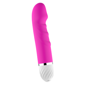 Renkli G-Spot Ultra Lüx Dokulu Silikon Vibratör (Fuşya)     ''Retardex Genital Bölge Koku Giderici Hediyeli''