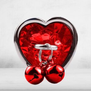 Renkli Taşlı Boncuklu Metal Anal Plug - Orta Boy