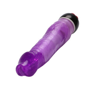 Yiwu Love 21 Cm. Ultra Lüx Doku Titreşimli Mor Jel Vibratör