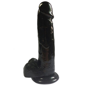 XESE - 18 Cm. - Tam Realistik Testisli Vantuzlu Zenci Vibratör ''Retardex Genital Bölge Koku Giderici Hediyeli''