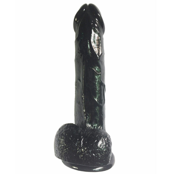 XESE - 18 Cm. - Tam Realistik Testisli Vantuzlu Zenci Vibratör ''Retardex Genital Bölge Koku Giderici Hediyeli'' - Görsel 4