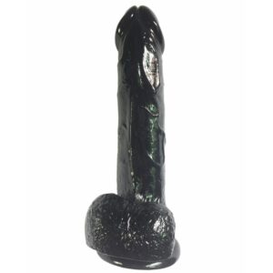 XESE - 21 Cm. - Tam Realistik Testisli Vantuzlu Zenci Vibratör ''Retardex Genital Bölge Koku Giderici Hediyeli''