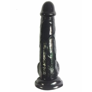 XESE - 21 Cm. - Tam Realistik Testisli Vantuzlu Zenci Vibratör ''Retardex Genital Bölge Koku Giderici Hediyeli''