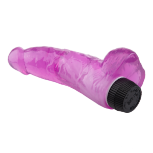 RoSH - 20 Cm. - Titreşimli Realistik Kalın Vibratör (Jelly Mor)