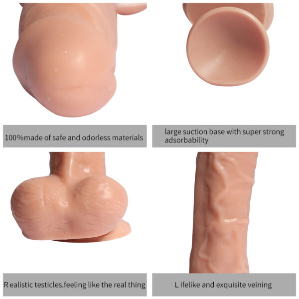 DİLDO Süper Realistik Motorlu Vantuzlu Damarlı Vibratör     ''Retardex Genital Bölge Koku Giderici Hediyeli'' - Görsel 7