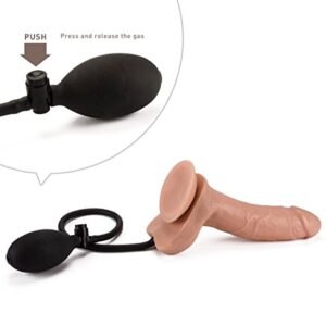 Şişebilen Vantuzlu Tam Realistik Penis Vibratör (Ten Rengi)     ''Retardex Genital Bölge Koku Giderici Hediyeli''