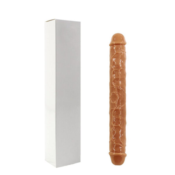 Double Dong - 38 Cm. - Çift Başlı Realistik Lezbiyen Dildo (Siyah)     ''Retardex Genital Bölge Koku Giderici Hediyeli'' - Görsel 5