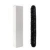 Double Dong - 38 Cm. - Çift Başlı Realistik Lezbiyen Dildo (Siyah)     ''Retardex Genital Bölge Koku Giderici Hediyeli''
