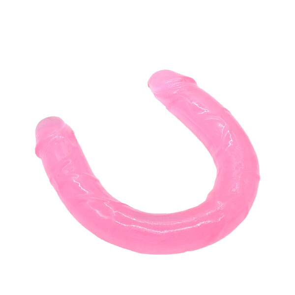 Double Dong - 40 Cm. - Çift Başlı Realistik Lezbiyen Dildo (Siyah)     ''Retardex Genital Bölge Koku Giderici Hediyeli'' - Görsel 2