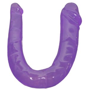 U-SHAPE - 28 Cm. - Çift Başlı Realistik Lezbiyen Dildo (Jelly Pembe)
