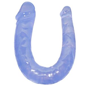 U-SHAPE - 28 Cm. - Çift Başlı Realistik Lezbiyen Dildo (Jelly Pembe)