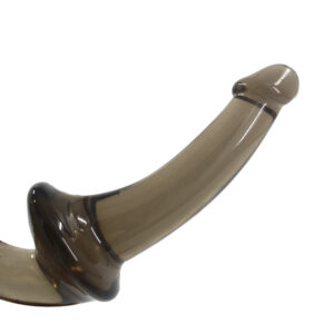 U-SHAPE - 20 Cm. - Çift Başlı Realistik Lezbiyen Dildo (Jelly Siyah) ''Retardex Genital Bölge Koku Giderici Hediyeli''