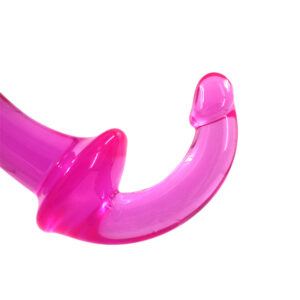 U-SHAPE - 20 Cm. - Çift Başlı Realistik Lezbiyen Dildo (Jelly Pembe) ''Retardex Genital Bölge Koku Giderici Hediyeli''