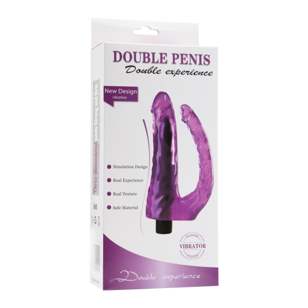 Double Experience - 22 Cm. - Titreşimli Ultra Realistik - Anal & Vajinal Çift Zevk - Çatal Vibratör (Ten Rengi)     ''Retardex Genital Bölge Koku Giderici Hediyeli'' - Görsel 3