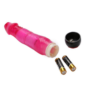 Yiwu Love 21 Cm. Ultra Lüx Doku Titreşimli Kırmızı Jel Vibratör