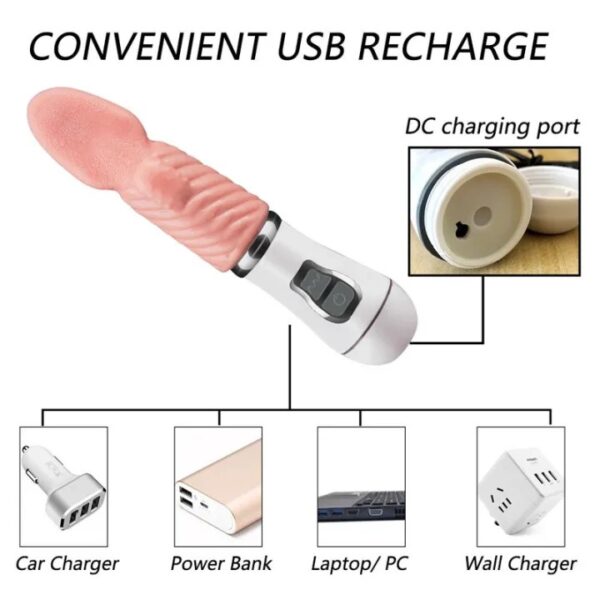 USB Şarjlı 12 Farklı Titreşim Seçenekli Klitoris Uyarıcı Ultra Lux Dil Vibratör - Görsel 5
