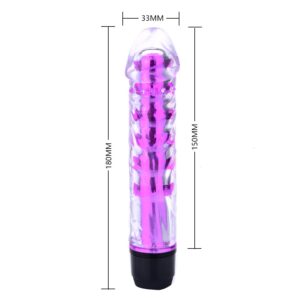 Renkli Fantazi Jelly Vibratör (Pembe)