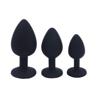 Su Geçirmez Silikon Anal Plug (Siyah)